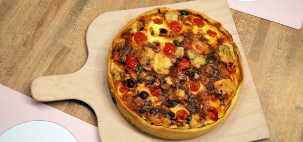 Rezept: Spinat-Gorgonzola-Quiche - Die Anderl