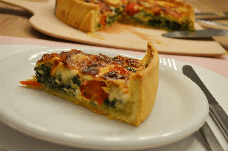 Rezept: Spinat-Gorgonzola-Quiche - Die Anderl